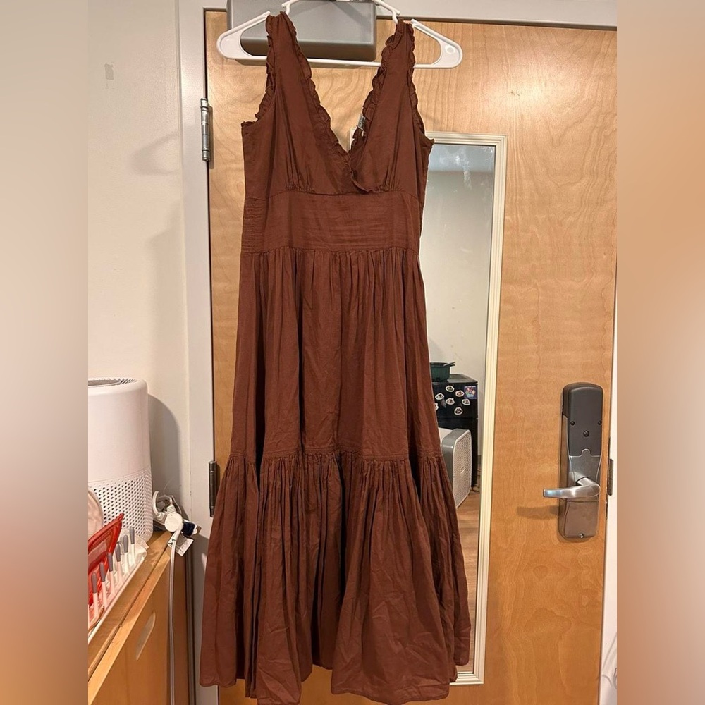Odille Chocolate Brown Maxi Dress